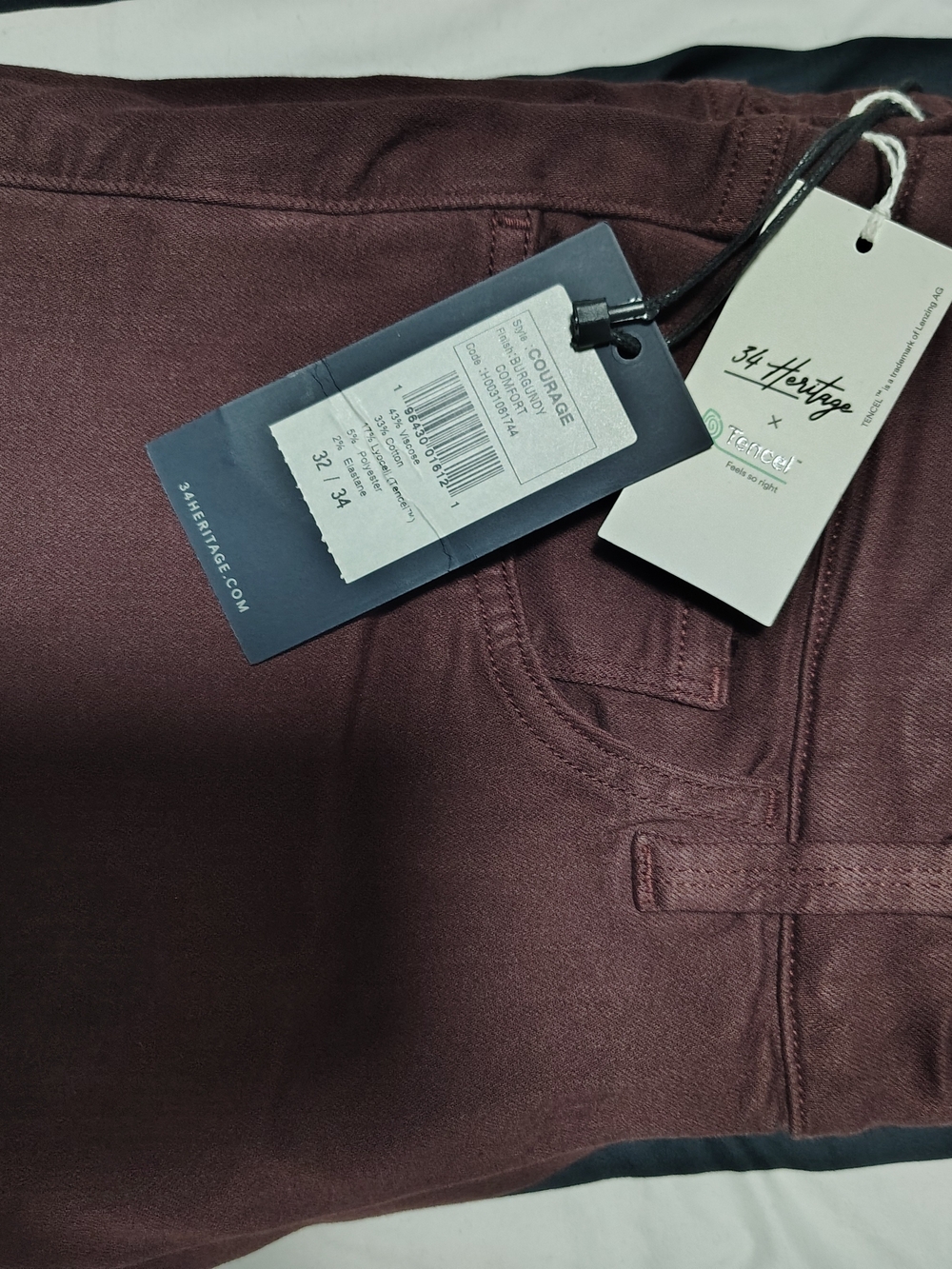 Heritage Men’s Burgundy Jeans — Modern Fit